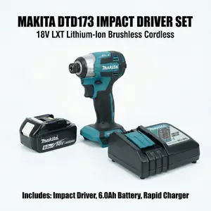 Makita DTD173 Brushless Impact Driver Kit With 18V Battery Charger for Woodworking Assembly Cordless Drill High Speed