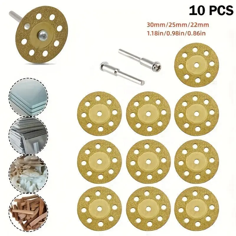 A diamond disc with eight holes is used for polishing jade. The small one contains sand particles.
