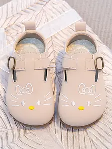 Girls' Fashionable Boken Single Shoe Spring 2026 New Korean Style Cartoon Princess Soft Sole Flats Leather Shoes, Cute Shoes