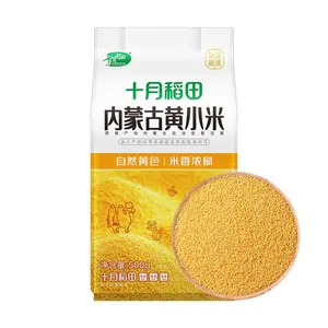 Shiyuedaotian Inner Mongolia Yellow Millet 500g - Fragrant Glutinous Grain for Porridge and Steamed Rice