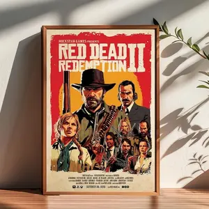 Red Dead Redemption 2 Movie Poster, Room Decor,Poster for Gifts,Home Decor,Wall Art Decor