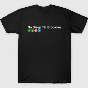 Women's Classic Fitted 1981 "No Sleep Till Brooklyn" Cotton Short-Sleeve Fabric T-Shirt, IYE