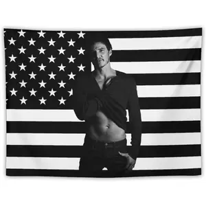 Pedro Actor Pascal Tapestry Wall Posters Novelty Flag Banner for College Dormitories,New Houses,Bedrooms,Living Rooms,Dormitories,Home Decor