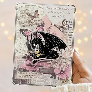 Tairn And Andarna Reading A Book Fourth Wing Dragons Fantasy Romance Dragon Magnetic Kindle Grip Book Lover Cute Bookish Kindle Accessories Phone Holder PopSocket Phone Grip Magnetic Pop Socket Phone Grip