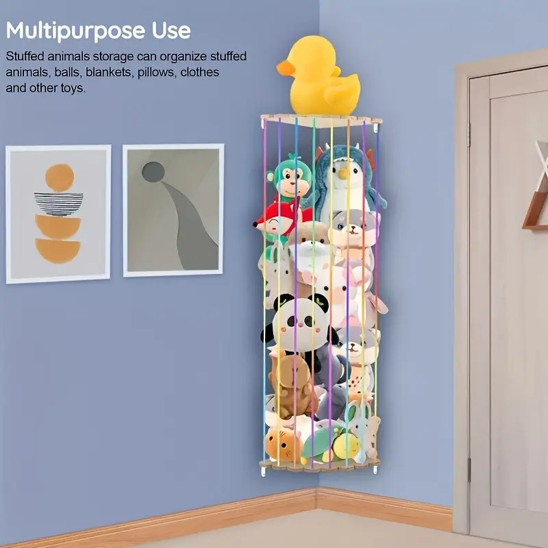 Portable Plush Toy Display Storage Rack, Adjustable Display Racks, Adjustable Shelf Rack, Adjustable Wall Corner Animal Organizer, Living Room Bedroom Decor, Holiday Gift, Parenting Organization