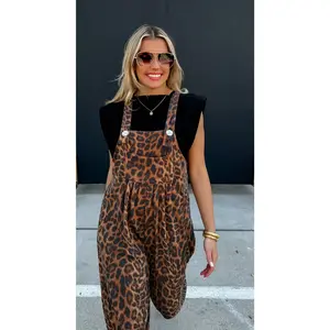 Cheetah Karli Boho Overalls