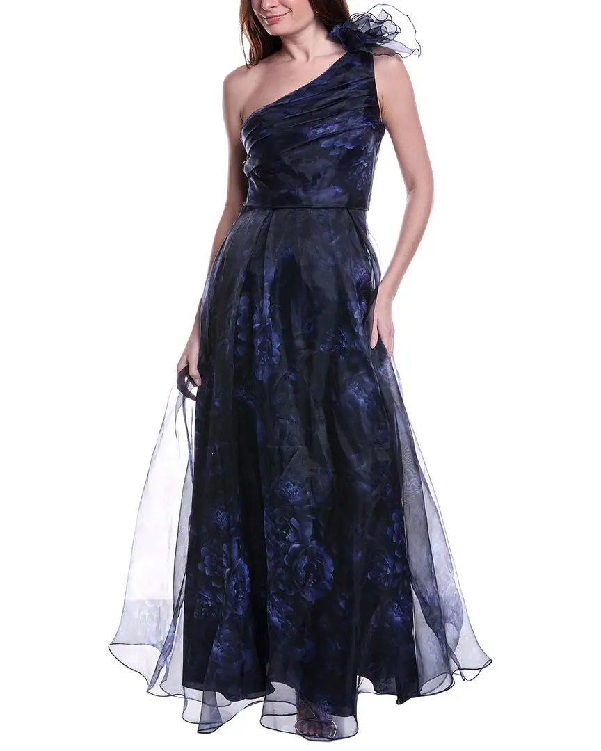 Rene Ruiz Printed Jacquard Ball Gown