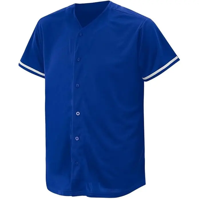 Solid Baseball Jersey Shirt for Men and Women, Plain Casual Short Sleeves Button Down T-Shirt，Multi Color Options Ideal For Custom Printing, Team Uniforms, Daily Casual Wear And Outdoor Sports Activities