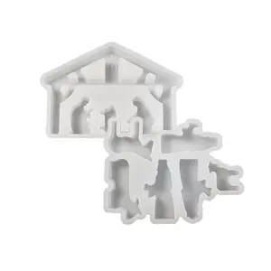 2 Pieces Christmas-Themed Candle Holder Molds for Candles and Soap — Perfect as a Christmas Gift