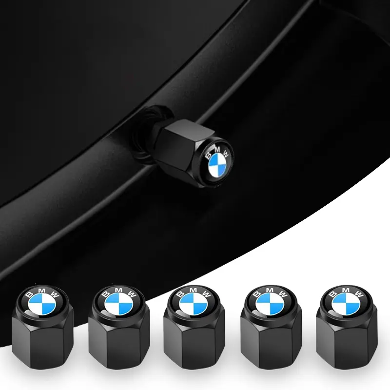5pcs Car Wheel Tire Styling Tire Valve Air Nut Cover For BMW E46 E52 E53 E60 E90 E91 F30 F20 F10 F15 M3 M5 Auto Accessories Car Parts