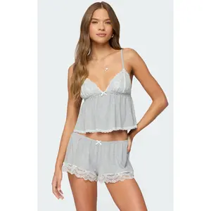 Edikted Women's Diara Lacey Babydoll Tank Top