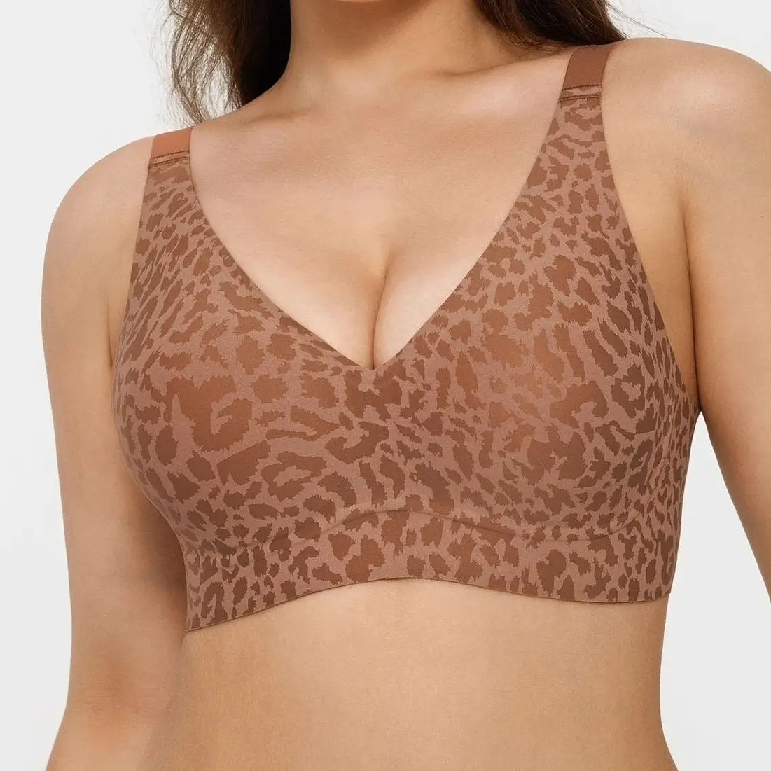 Popilush Wireless No Underwire Jelly Bra -Everyday Comfort Push Up Bra Seamless T-Shirt Bra & Minimizer Bra with Adjustable Straps #FallFreshness