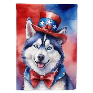 Siberian Husky Patriotic American Garden Flag Mailbox Flag Decorative Yard Flag Banner Outside Patio Artwork Yard Flower Beds, Garden Size, Multicolor