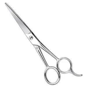 UM Supplies Hair Cutting and Hairdressing Scissors . Premium Stainless Steel shears with smooth Razor & Sharp Edge Blades, for Salons, Men & Women, Kids, Adults, & Pets - Silver