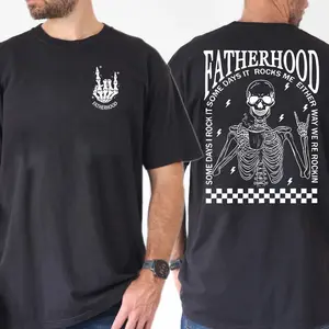 Comfort Colors Fatherhood Shirt, Funny Skeleton Dad Tee, Retro First Time Dad Shirt, Cool Dad Club Top, Perfect Father’s Day Gift for Husband or New Dad with Fun Style