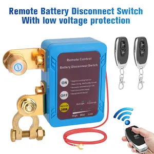 12V 240A Battery Disconnect Switch Kill Switch Automatic Power Shut Off Switch Remote Control Switch Low Voltage Protect Automatic Power Shut Off Switch Multi-Purpose Master Cut-Off Switch for Auto Car Truck Boat RVs Trailers Motorcycles