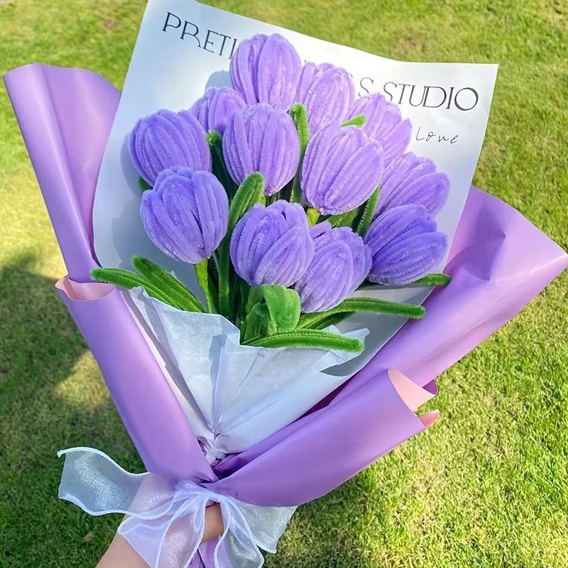 623pcs Multicolor Lily Tulip Twist Rod Pipe Cleaner Craft Kit, DIY Flower, Snowflake DIY Handmade Project, Perfect for Wedding Bouquets, Artificial Bouquet and Party Decorations