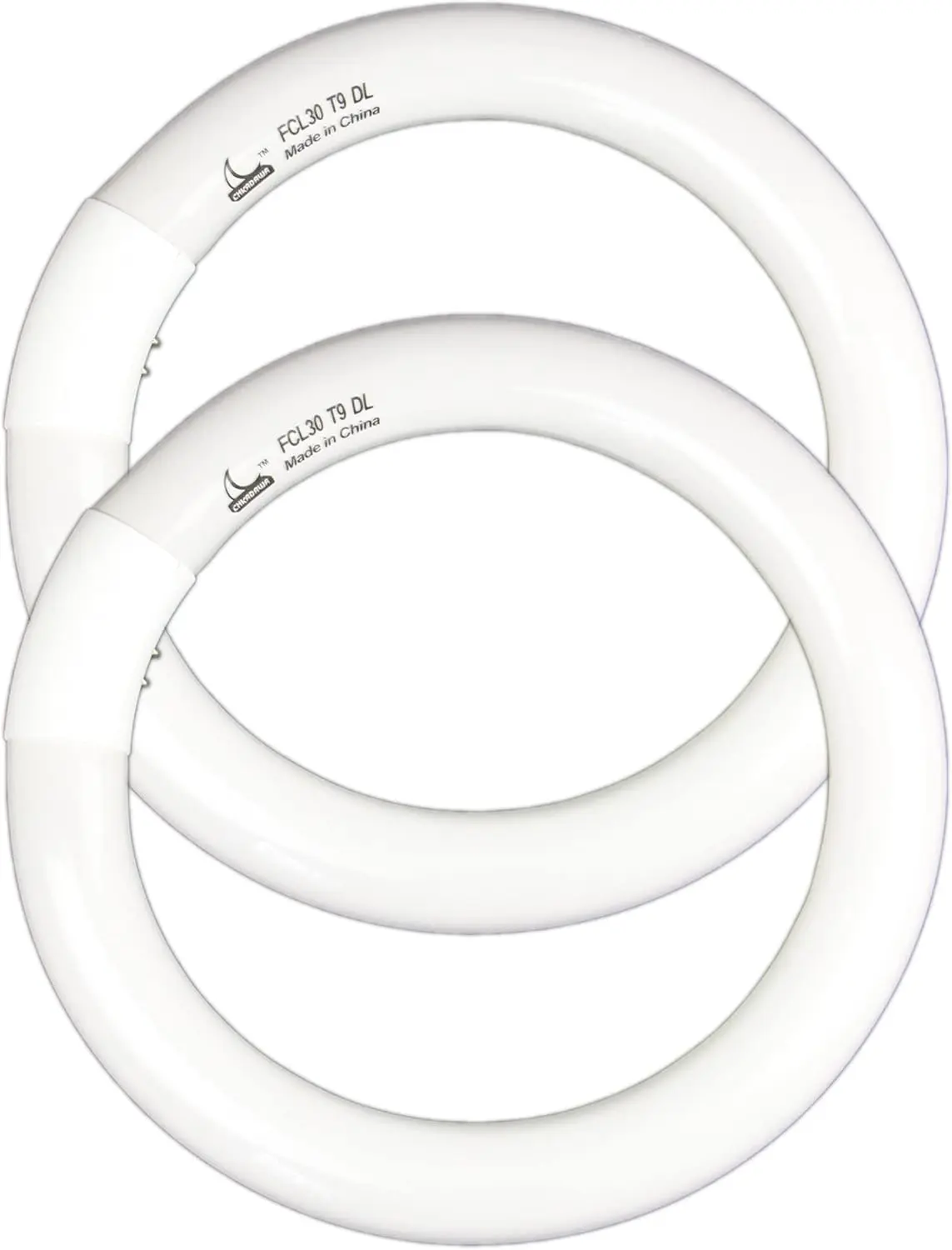 FC9T9 9 inch Circline Light Bulbs T9 30W, FCL30 Circular Fluorescent Lamp Round 30 Watts Bulb Replacement for Ceiling Fan Fixture, Daylight DL 6500K, G10q 4 Pin Base, 2 Pack