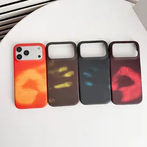 Thermal Sensor Color Change Phone Case for iPhone 17 Pro Max Air 17ProMax 17Pro Cover Magical Physical Shockproof Shell Fundas