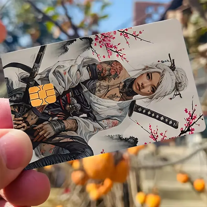 Japanese Samurai Girl Credit Card Skin