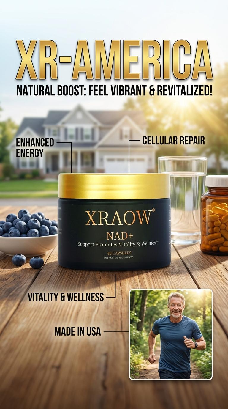 XRAOW NAD Supplement with Resveratrol NMN Alternative 30-Day Supply Advanced NAD+ Resveratrol Third-Party Tested for Quality and Safety - Vitamin, Healthcare