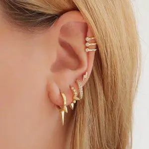 Triple Spike Clicker Earring