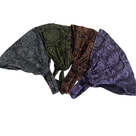 Women's Boho Paisley Cotton Elastic Fashion Headband - Stretchy Wide Hairband, Unisex One Size Hair Accessory with Earthy Tones, Celestial Details, Low Effort Daily Hair Wrap for Festival Yoga, Women's Gift