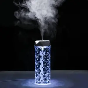 RGB Crystal Table Lamp, Humidifier, Romantic Rose Atmosphere Light, 8 Color Options, Bedroom, Living Room, Desk Decor