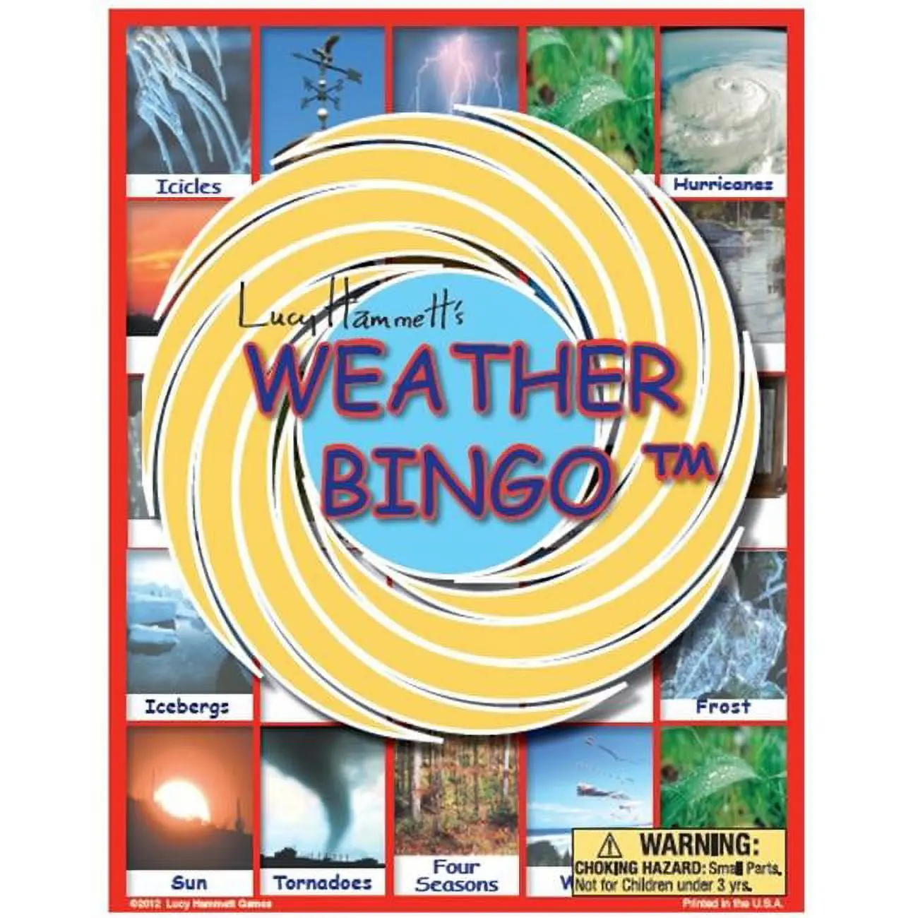 Lucy Hammett Weather Bingo 6 Picture Boards, 42 Cards & Bingo Chips, All Ages