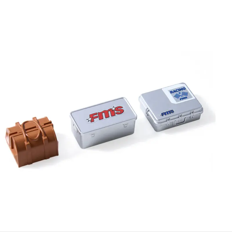 FMS Hobby 1:18/1:24 Luggage Carrier Set - Plastic Travel Modeling Accessories, Electric Remote Control Toy Accessory with Box & Logo for Miniature Models