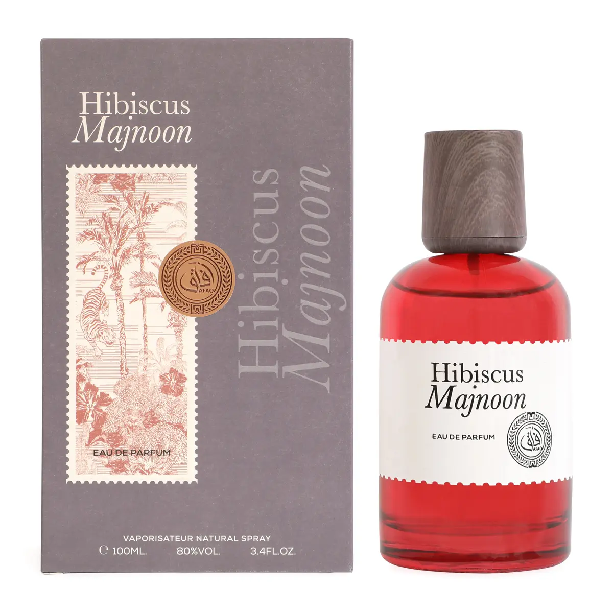Afaq Hibiscus Majnoon Eau De Parfum 100ml Natural Spray 80% Vol 3.4FL.OZ Perfume for Everyday Wear