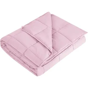 Cooling Microfiber Weighted Blanket - 40"x60", 10lbs, Glass Beads, Thick, Breathable, Fits Twin Bed & Queen Bed, Suitable for Summer Fall Winter