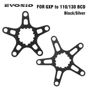 Bicycle Chainring Adapter Spider Converter for GXP to BCD104/110/130 4/5 Arms Aluminium Crank Folding Road Bike MTB Parts Evosid Crank Conversion Seat Gxp Three Pins Direct Mount 104/110/130 Bcd Disc Holder Aluminum Alloy 5 Claw Converter