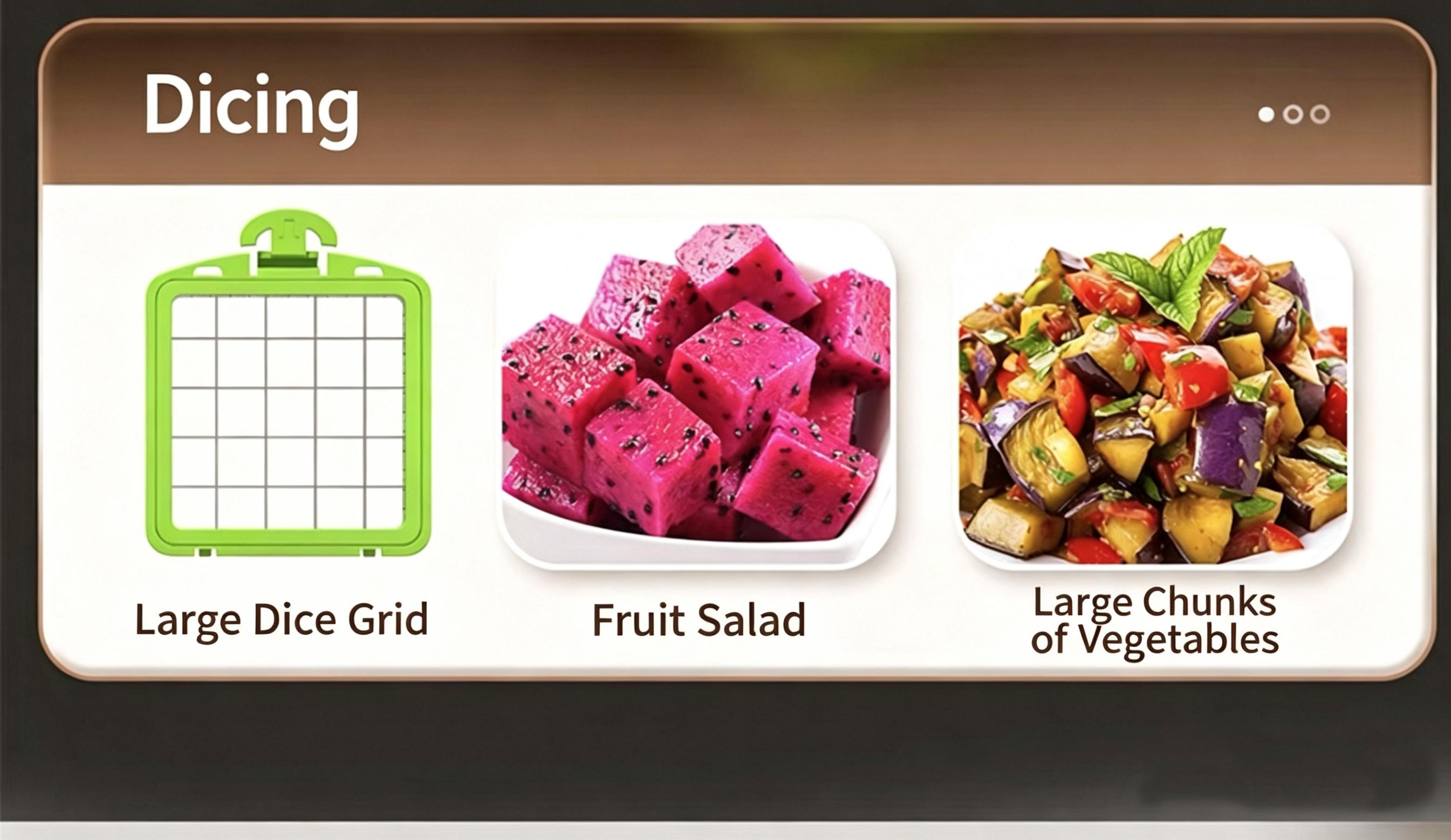 Multifunctional Vegetable Chopper, Kitchen Mandoline Slicer for Potato, Carrot & Cucumber, Easy Food Dicer Cutter Shredder Grater with Stainless Steel Blades, Time-Saving Cooking Tool for Home & Commercial Use