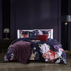 Bebejan Deep Purple Garden 5 Piece Reversible Comforter Set