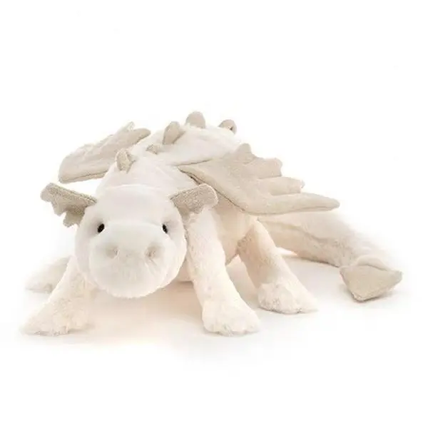 Jellycat Snow Dragon Plush Toy, Soft Stuffed Animal, Cute and Cuddly Gift for Kids, Babies, Collectors, Home Decor, Fun Plush Toy, Keychain