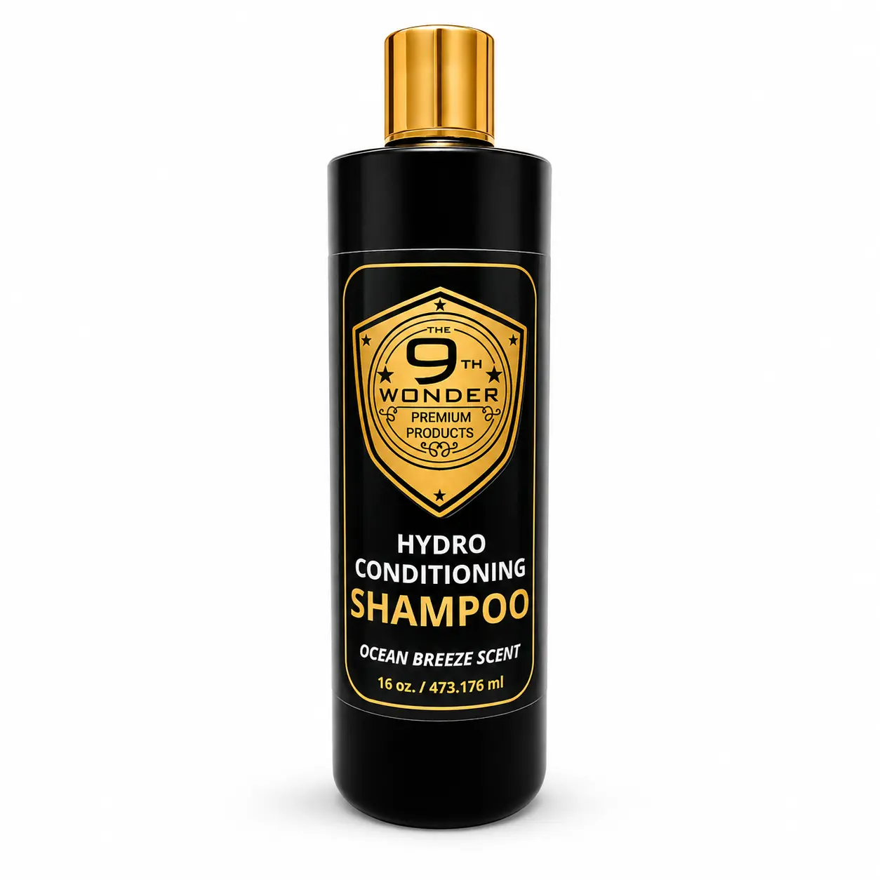 9th Wonder Products Hydro Conditioning Liquid Shampoo - Olive Oil, Aloe Vera, Shea Butter, Mango Oil, 16 oz (500g) - Moisturizing, Anti-Dandruff, Vegan, Hypoallergenic, Plant-Based Pack