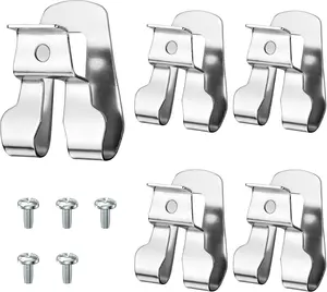 5 count Belt Clip for Ryobi, Drill Clip for Ryobi and Ridgid 18  Tools 633586002 636181001 Replacement Part Stainless Steel Driver Hook with Screws for Tool Belt