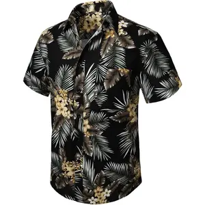 Hawaiian Shirt for Men Casual Summer Short Sleeve Beach Vacation Aloha Hawaii Button Down Shirt Holiday