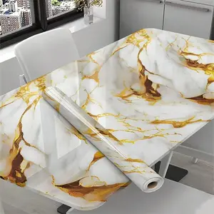 1Roll Self-Adhesive Marble Pattern Wallpaper, marble backsplash wallpaper, Vinyl Wallpaper Aluminum foil material- Removable, Waterproof, Peel & Stick Wall Stickers For Rooms, Kitchens, Bathrooms, Home & Furniture!