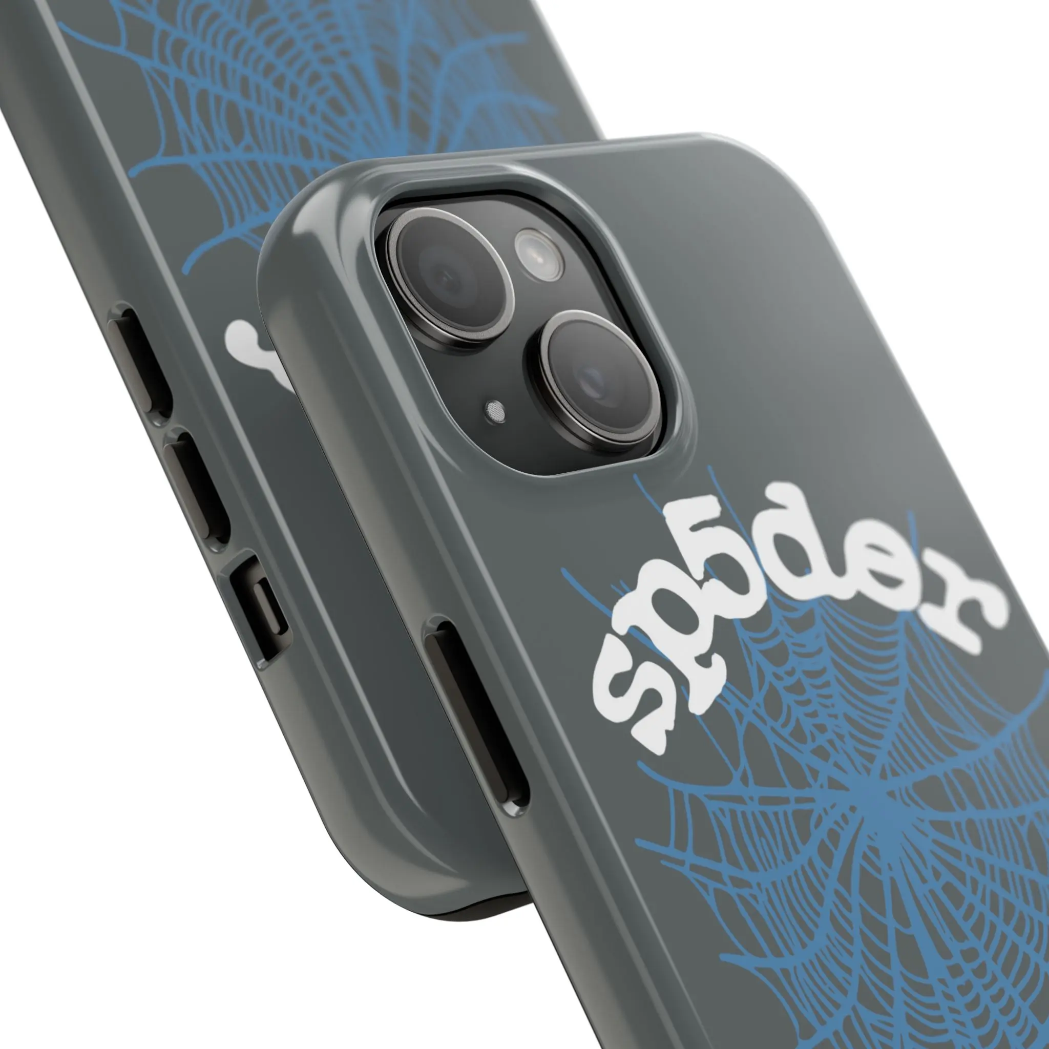 Sp5der Dark Grey hypebeast Tough Phone Cases - All Serries Accessories Durable Protection Personalized for iPhone 15 14 13 12 11 X Pro Max, Pro, Plus & Samsung S22 S23 S24 Devices Smartphone