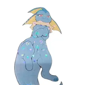 Pokemon Vaporeon Eevee Sticker - Vibrant Blue Design with Holographic Accents for Collectors