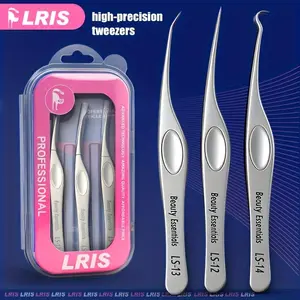 Professional Beauty Tweezers Set, Stainless Steel Pimple Remover, Blackhead Cleaner, Portable Skincare Tools, Unisex, Precision Care Kit
