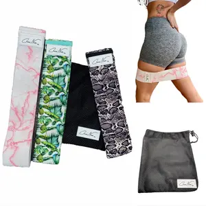 3 level fabric resistant bands for glutes with non-slip grips on inside