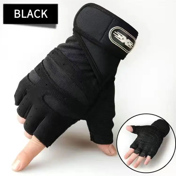 Sporty Half Finger Gloves for Men Women, Breathable Non-Slip Tactical Outdoor Gloves, Wear-Resistant Palm for Cycling Hiking Gym, Ideal Gift for Active Friends & Family
