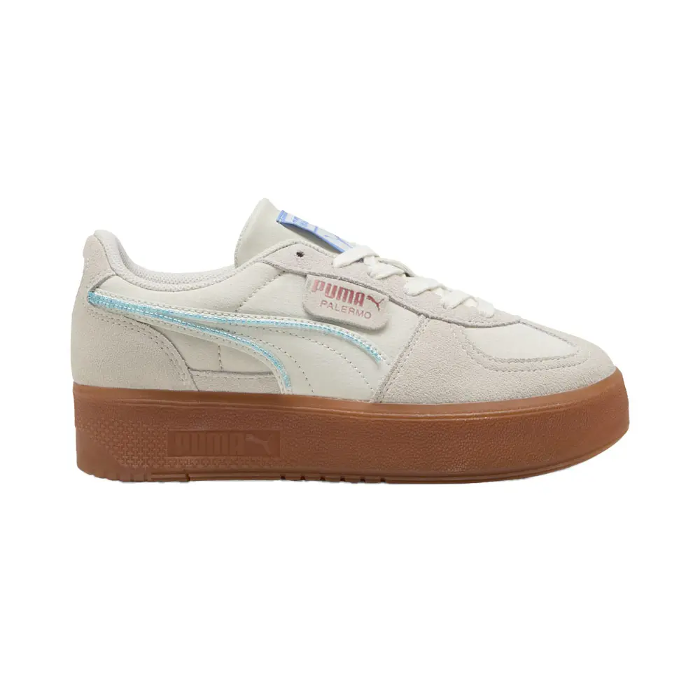 PUMA Womens Palermo Elevata Gentle Meld Platform Lace Up Sneakers Shoes Casual - Off White