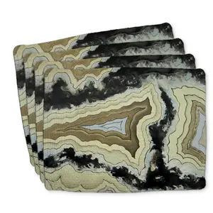 Begin Home Decor C4BP14186EHEV7 14 x 18 in. Lace Agate - Braided Polyester Placemats for Home Decor - Set of 4