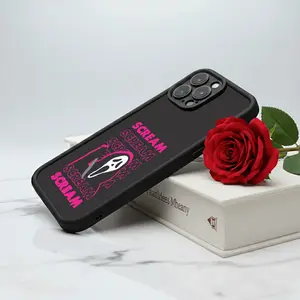 Neon Pink Ghostface Scream Iconic Horror Phone Cover iPhone17/17PROMAX/17PRO/16/15/14/13/12/GALAXYS21/S22/S23/S24 Celestial Eye Layered Phone Case Drop-Resistant Protection Cool trend BOBOJT2192015