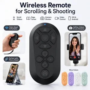 Bluetooth Scrolling Remote for TikTok, Wireless Page Turner & Camera Shutter Clicker for iPhone Android, Practical Father’s Day Gift for Dad