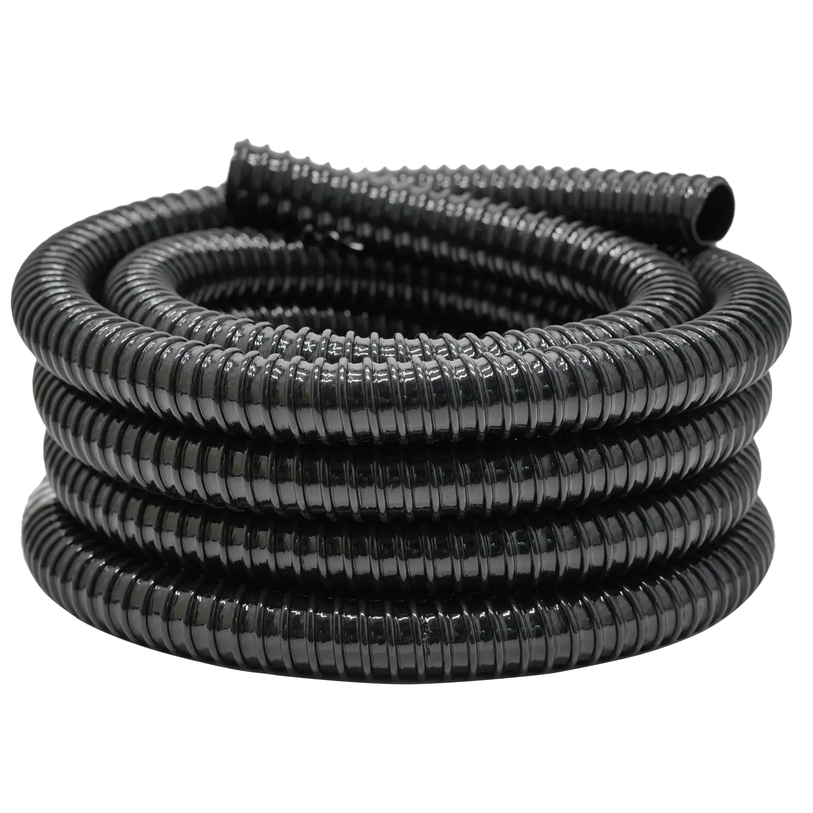 0.75/ 1/ 1.25 Inch Pond Tubing, 0.75"/ 1"/ 1.25" ID Corrugated Water Pipe, 20 Feet Length Flexible PVC Hose Pipe, Aquarium, Pond Waterfall, Garden Pond Pump Drainage Tube Black